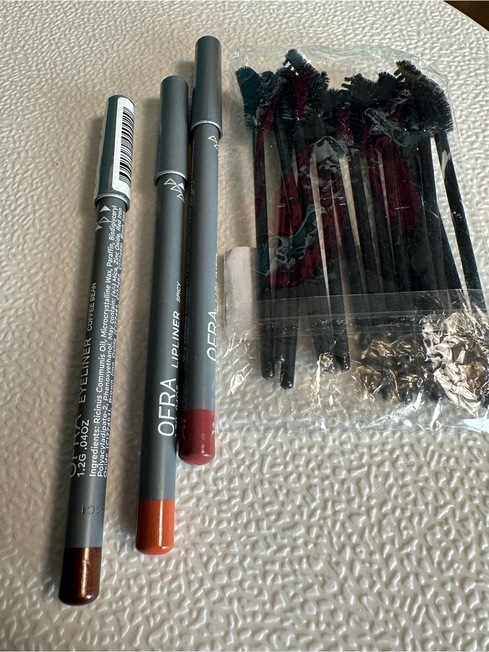 OFRA Eyeliner Pencils and Black Disposable Mascara Wands